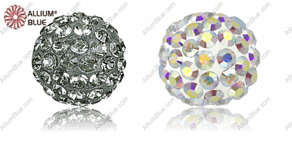 【スワロフスキー#86001】1粒 Pavé Ball 6mm CE Silver / Black Diamond 1枚目の画像