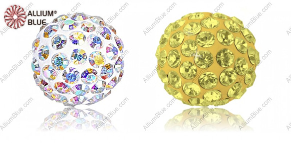 【スワロフスキー#86001】1粒 Pavé Ball 10mm CE White / Crystal Aurore B 1枚目の画像