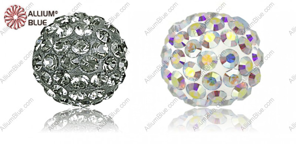 【スワロフスキー#86001】1粒 Pavé Ball 10mm CE Silver / Black Diamond 1枚目の画像