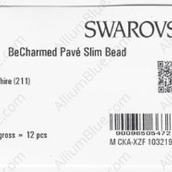 【スワロフスキー#81101】1粒 BeCharmed Pavé Slim 13.5mm CE Sky Blue / L 3枚目の画像