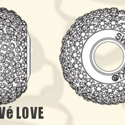 【スワロフスキー#81732】1粒 BeCharmed Pavé LOVE 14.5mm CE White / Whit 2枚目の画像