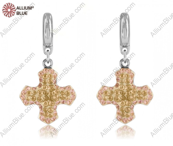 【スワロフスキー#86522】1粒 BeCharmed Pavé Greek Cross Charm 14mm CE パ 1枚目の画像