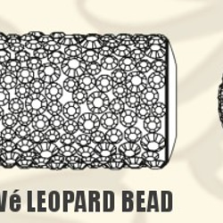 【スワロフスキー#81974】1粒 BeCharmed Pavé Leopard ビーズ 10mm CE パール Sil 2枚目の画像