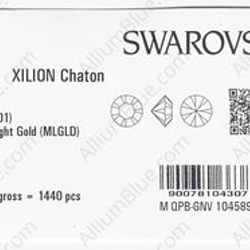 【スワロフスキー#1028】1440粒 XILION チャトン PP9 クリスタル メタリック ライト ゴールド (00 3枚目の画像