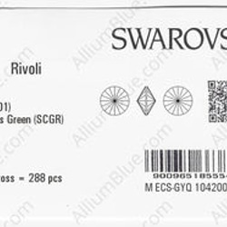 【スワロフスキー#1122】288粒 リボリ SS47 クリスタル スカラベ グリーン (001SCGR) F 3枚目の画像