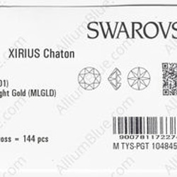 【スワロフスキー#1088】72粒 XIRIUS チャトン SS34 クリスタル メタリック ライト ゴールド (001 3枚目の画像