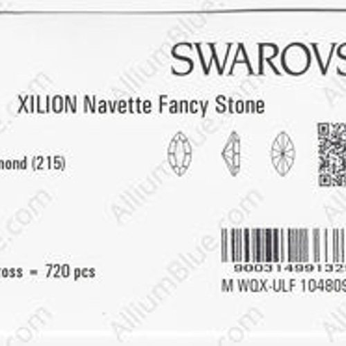Swarovski #4228, 6 x 3mm Pointed Back Navette- Black Diamond