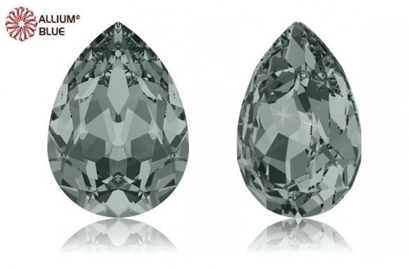 【スワロフスキー#4320】72粒 Pear-shaped 10x7mm ブラックダイアモンド (215) F 1枚目の画像