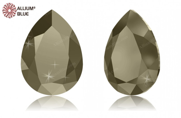 【スワロフスキー#4320】144粒 Pear-shaped 14x10mm クリスタル メタリック ライト ゴールド 1枚目の画像