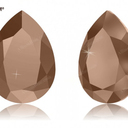 【スワロフスキー#4320】144粒 Pear-shaped 14x10mm クリスタル ゴールド ローズ (001RO 1枚目の画像