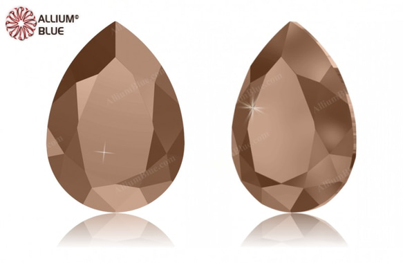 【スワロフスキー#4320】144粒 Pear-shaped 14x10mm クリスタル ゴールド ローズ (001RO 1枚目の画像