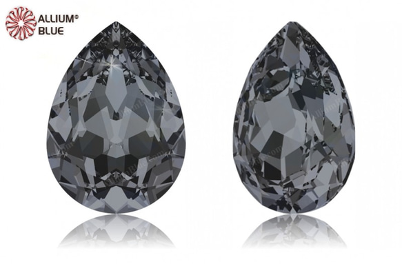 【スワロフスキー#4320】24粒 Pear-shaped 18x13mm クリスタル シルバー ナイト (001SIN 1枚目の画像