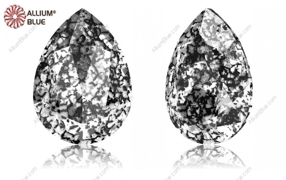 【スワロフスキー#4320】48粒 Pear-shaped 18x13mm クリスタル ブラック パティナ (001BL 1枚目の画像