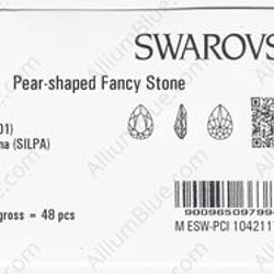 【スワロフスキー#4320】24粒 Pear-shaped 18x13mm クリスタル シルバー パティナ (001SI 3枚目の画像