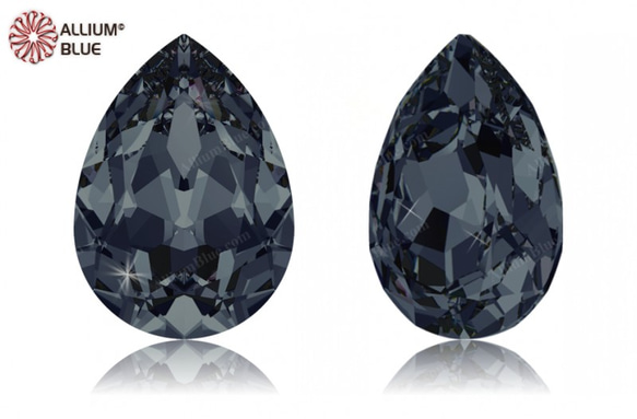 【スワロフスキー#4320】48粒 Pear-shaped 18x13mm グラファイト (253) F 1枚目の画像