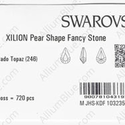 【スワロフスキー#4328】720粒 XILION Pear Shape 6x3.6mm ライトコロラドトパーズ (24 3枚目の画像