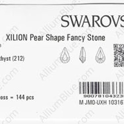 【スワロフスキー#4328】144粒 XILION Pear Shape 13x7.8mm ライトアメジスト (212) 3枚目の画像