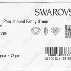 【スワロフスキー#4370】72粒 Pear-shaped 15.5x14mm タンザナイト (539) 裏面にホイル無 3枚目の画像