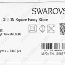 【スワロフスキー#4428】1440粒 XILION Square 2mm クリスタル メタリック ライト ゴールド ( 3枚目の画像