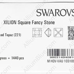 【スワロフスキー#4428】720粒 XILION Square 2mm ライトスモークトパーズ (221) F 3枚目の画像