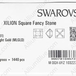 【スワロフスキー#4428】720粒 XILION Square 3mm クリスタル メタリック ライト ゴールド (0 3枚目の画像