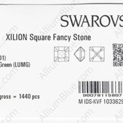 【スワロフスキー#4428】1440粒 XILION Square 3mm クリスタル ルミナス グリーン (001LU 3枚目の画像