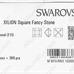 【スワロフスキー#4428】360粒 XILION Square 6mm ブラックダイアモンド (215) F 3枚目の画像