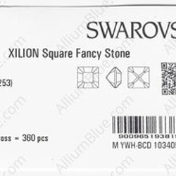 【スワロフスキー#4428】360粒 XILION Square 6mm グラファイト (253) F 3枚目の画像