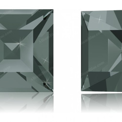 【スワロフスキー#4428】72粒 XILION Square 8mm ブラックダイアモンド (215) F 1枚目の画像