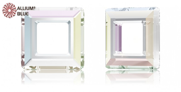 スワロフスキー#4439】12粒 Square Ring 20mm クリスタル AB (001AB 