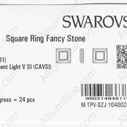 【スワロフスキー#4439】12粒 Square Ring 20mm クリスタル コメットアージェントライト V SI 3枚目の画像