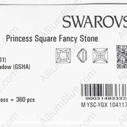 【スワロフスキー#4447】360粒 Princess Square 6mm クリスタル ゴールデン シャドー (001 3枚目の画像