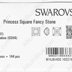 【スワロフスキー#4447】144粒 Princess Square 8mm クリスタル ゴールデン シャドー (001 3枚目の画像