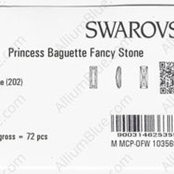 【スワロフスキー#4547】72粒 Princess Baguette 15x5mm アクアマリン (202) F 3枚目の画像