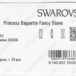 【スワロフスキー#4547】24粒 Princess Baguette 30x10mm クリスタル ゴールデン シャドー 3枚目の画像