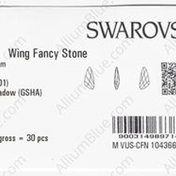 【スワロフスキー#4790】30粒 Wing 32x13.5mm クリスタル ゴールデン シャドー (001GSHA) 3枚目の画像