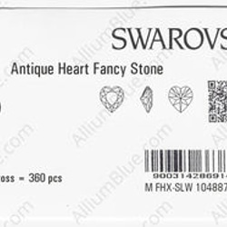 【スワロフスキー#4831】180粒 Antique Heart 5.5x5mm シャム (208) F 3枚目の画像