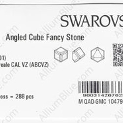 【スワロフスキー#4841】144粒 Angled Cube 4mm クリスタル AB CAL VZ (001ABCVZ 3枚目の画像