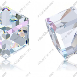 【スワロフスキー#4841】72粒 Angled Cube 8mm クリスタル AB CAL VZ (001ABCVZ) 1枚目の画像