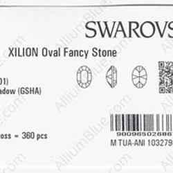 【スワロフスキー#4128】180粒 XILION Oval 8x6mm クリスタル ゴールデン シャドー (001GS 3枚目の画像