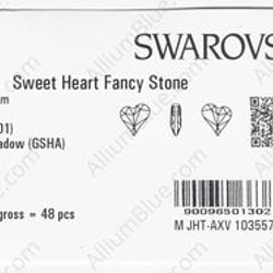 【スワロフスキー#4809】48粒 Sweet Heart 17x15.5mm クリスタル ゴールデン シャドー (00 3枚目の画像