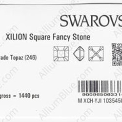 【スワロフスキー#4428】1440粒 XILION Square 1.5mm ライトコロラドトパーズ (246) F 3枚目の画像