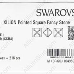 【スワロフスキー#4418】216粒 XILION Pointed Square 6mm クリスタル シルバー シェイド 3枚目の画像