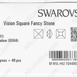 【スワロフスキー#4481】48粒 Vision Square 16mm クリスタル ゴールデン シャドー (001GS 3枚目の画像