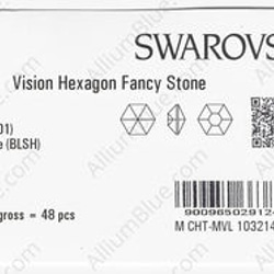 【スワロフスキー#4681】48粒 Vision Hexagon 18mm クリスタル ブルーシェード (001BLSH 3枚目の画像