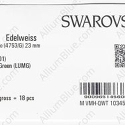 【スワロフスキー#4753/G】18粒 Edelweiss (Partly Frosted) 23mm クリスタル ルミ 3枚目の画像