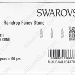 【スワロフスキー#4331】48粒 Raindrop 15mm クリスタル シルバー ナイト (001SINI) 裏面に 3枚目の画像