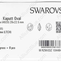 【スワロフスキー#4920】8粒 Kaputt Oval (Signed) 29x22.5mm クリスタル ライト クロ 3枚目の画像