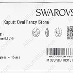 【スワロフスキー#4921】15粒 Kaputt Oval 23x18mm クリスタル ライト クロム (001LTCH 3枚目の画像