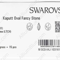 【スワロフスキー#4921】7粒 Kaputt Oval 23x18mm クリスタル ライト クロム (001LTCH) 3枚目の画像